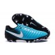 Nike Tiempo Legend VII FG - Chaussures de Football pour Hommes Bleu Blanc Noir