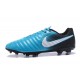 Nike Tiempo Legend VII FG - Chaussures de Football pour Hommes Bleu Blanc Noir