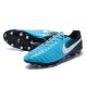 Nike Tiempo Legend VII FG - Chaussures de Football pour Hommes Bleu Blanc Noir