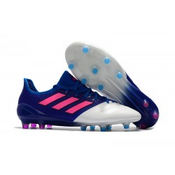 Nouvelles Chaussure Adidas Ace 17.1 FG Bleu Rose Blanc