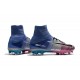 Chaussures de Foot Pas Cher Nike Mercurial Superfly V FG - Bleu Rose Noir