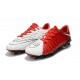 Nouveau Nike Crampons Hypervenom Phantom III FG Rouge Blanc Noir