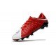 Nouveau Nike Crampons Hypervenom Phantom III FG Rouge Blanc Noir