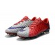 Nouveau Nike Crampons Hypervenom Phantom III FG Rouge Gris Bleu