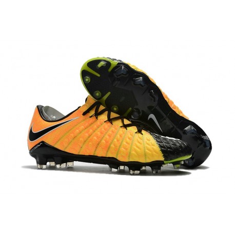 Nouveau Nike Crampons Hypervenom Phantom III FG Jaune Noir