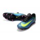 Chaussures de Foot Nike Mercurial Vapor XI FG Bleu Volt Rose