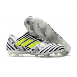 Crampons - Nouveau Adidas Nemeziz 17+ 360 Agility FG Blanc Jaune Noir