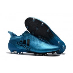 Adidas X 17+ Purespeed FG - Chaussures de Foot pour Hommes Bleu Noir