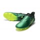 Adidas X 17+ Purespeed FG - Chaussures de Foot pour Hommes Vert Noir Volt