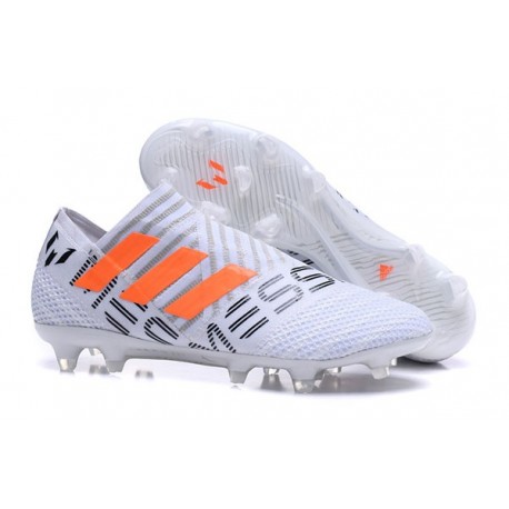 Crampons - Nouveau Adidas Nemeziz 17+ 360 Agility FG Blanc Orange Gris