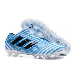 Crampons - Nouveau Adidas Nemeziz 17+ 360 Agility FG Blanc Legend Ink Bleu