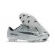 Nouveau Chaussures de Foot Nike Mercurial Vapor 11 FG CR7 Gris Noir Blanc
