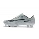 Nouveau Chaussures de Foot Nike Mercurial Vapor 11 FG CR7 Gris Noir Blanc