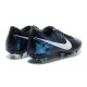 2015 Crampons Nike Mercurial Vapor 9 FG Pas Cher Galaxie Bleu Noir Blanc