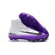 2017 Chaussures de Football Nike Mercurial Superfly V FG - Noir Blanc Violet