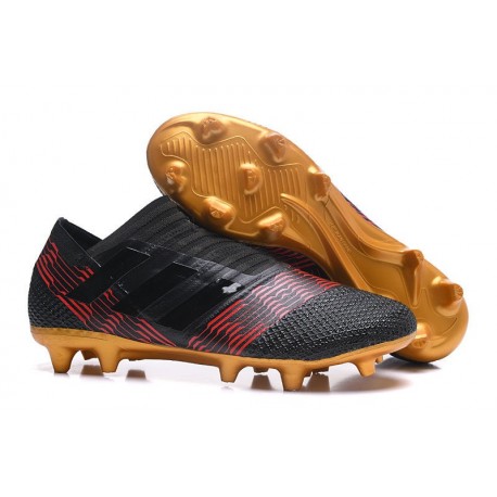 Chaussures de Football pour Hommes Adidas Nemeziz 17+ 360 Agility FG Noir Or Rouge