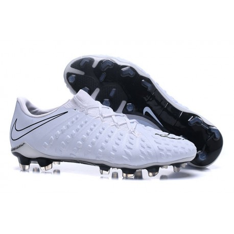 Nouveau Nike Crampons Hypervenom Phantom III FG Blanc Noir