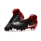 Crampons De Foot Nike Magista Obra 2 FG ACC Noir Blanc Hyper Crimson Clair Crimson