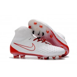 Chaussures de Football 2017 Nouveau Nike Magista Obra II FG Rouge Blanc