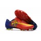 Nouveau Chaussures de Foot Nike Mercurial Vapor 11 FG Barcelona Rouge Bleu Jaune