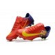 Nouveau Chaussures de Foot Nike Mercurial Vapor 11 FG Barcelona Rouge Bleu Jaune