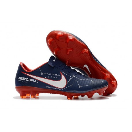 Nike Mercurial Vapor Flyknit Ultra FG - Crampons Nouveau Nike Bleu Rouge