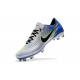 Nike Mercurial Vapor Flyknit Ultra FG - Crampons Nouveau Nike Argent Bleu