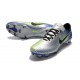 Nike Mercurial Vapor Flyknit Ultra FG - Crampons Nouveau Nike Argent Bleu