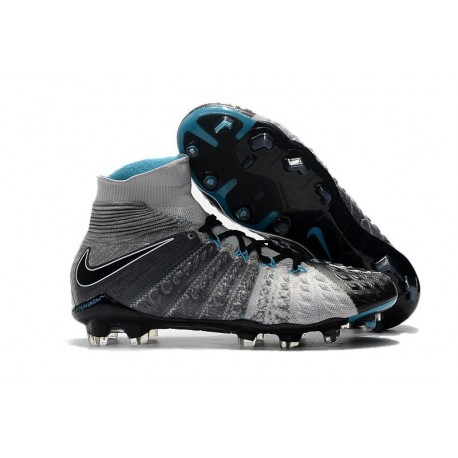 Chaussure Hypervenom Phantom III ACC DF FG pour Hommes Gris Noir Bleu