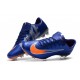 Nouveau Chaussures de Foot Nike Mercurial Vapor 11 FG Bleu Orange Argent