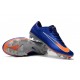 Nouveau Chaussures de Foot Nike Mercurial Vapor 11 FG Bleu Orange Argent