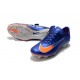 Nouveau Chaussures de Foot Nike Mercurial Vapor 11 FG Bleu Orange Argent