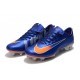 Nouveau Chaussures de Foot Nike Mercurial Vapor 11 FG Bleu Orange Argent