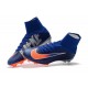 Chaussures de Foot Pas Cher Nike Mercurial Superfly V FG - Bleu Royal Chrome Carmin