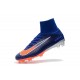 Chaussures de Foot Pas Cher Nike Mercurial Superfly V FG - Bleu Royal Chrome Carmin