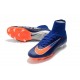Chaussures de Foot Pas Cher Nike Mercurial Superfly V FG - Bleu Royal Chrome Carmin