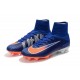 Chaussures de Foot Pas Cher Nike Mercurial Superfly V FG - Bleu Royal Chrome Carmin