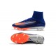 Chaussures de Foot Pas Cher Nike Mercurial Superfly V FG - Bleu Royal Chrome Carmin