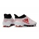 Adidas X 17+ Purespeed FG - Chaussures de Foot pour Hommes Blanc Rouge Noir