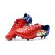 Chaussures De Football Nike - Nike Magista Opus II FG - Terrain Sec - Barcelona Rouge Bleu