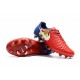 Chaussures De Football Nike - Nike Magista Opus II FG - Terrain Sec - Barcelona Rouge Bleu