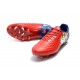 Chaussures De Football Nike - Nike Magista Opus II FG - Terrain Sec - Barcelona Rouge Bleu