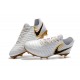 Nouvelles Crampons pour Hommes - Nike Tiempo Legend VII FG Blanc Or Noir