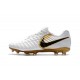 Nouvelles Crampons pour Hommes - Nike Tiempo Legend VII FG Blanc Or Noir