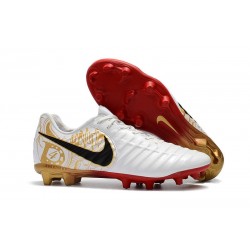 Nouvelles Crampons pour Hommes - Nike Tiempo Legend VII FG Blanc Or Vif