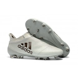 Adidas X 17+ Purespeed FG - Chaussures de Foot pour Hommes Blanc Noir