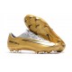 Nike Mercurial Vapor Flyknit Ultra FG - Crampons Nouveau Nike Or Blanc