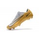 Nike Mercurial Vapor Flyknit Ultra FG - Crampons Nouveau Nike Or Blanc