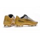 Nike Mercurial Vapor Flyknit Ultra FG - Crampons Nouveau Nike Or Blanc