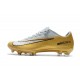 Nike Mercurial Vapor Flyknit Ultra FG - Crampons Nouveau Nike Or Blanc